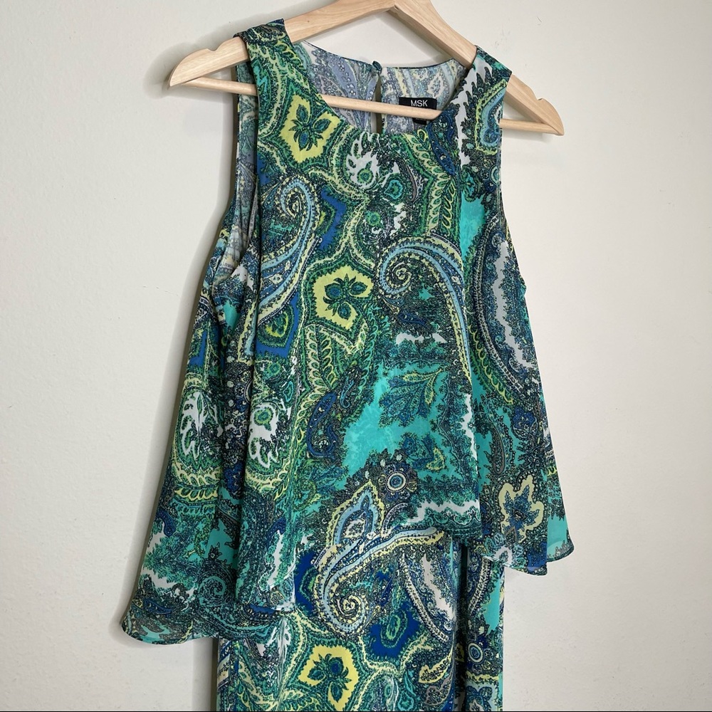 MSK sleeveless paisley print dress - Picture 3 of 9